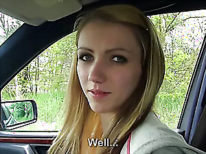 Stunning teen gets pounded in a car, resulting in intense pleasure.